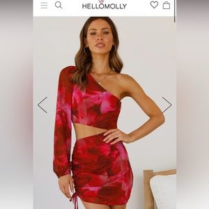 Hello Molly Calista Mini Dress Pink